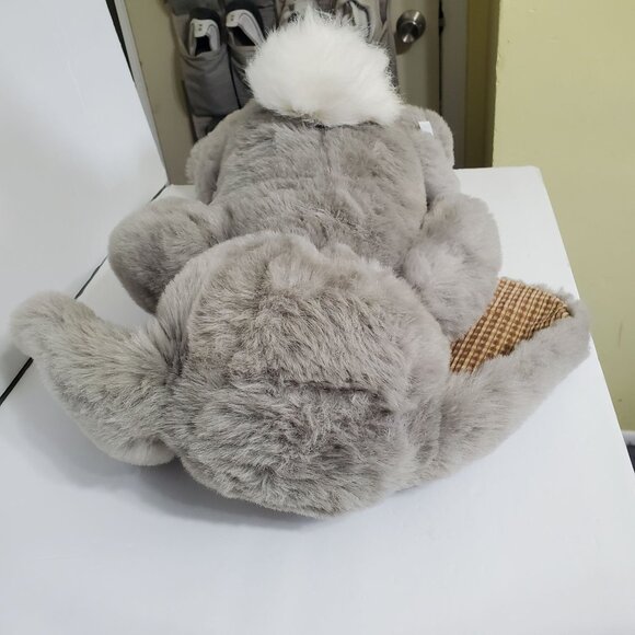 Vintage Stuffy Rabbit People Pals Toy Plush Easter Bunny Checked Corduroy Trim - Picture 12 of 16